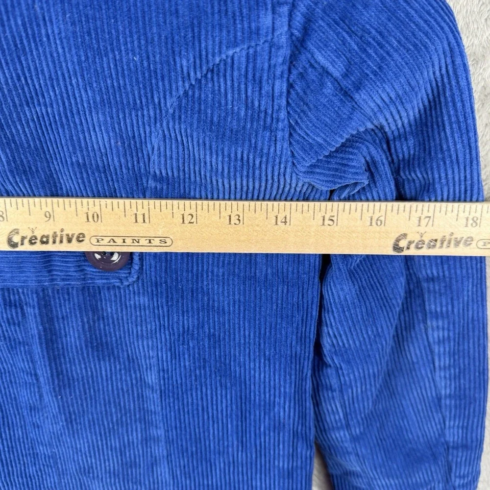 Mini Boden Corduroy Coat Girls Size 7/8 Cobalt Blue Long Outdoors Preppy